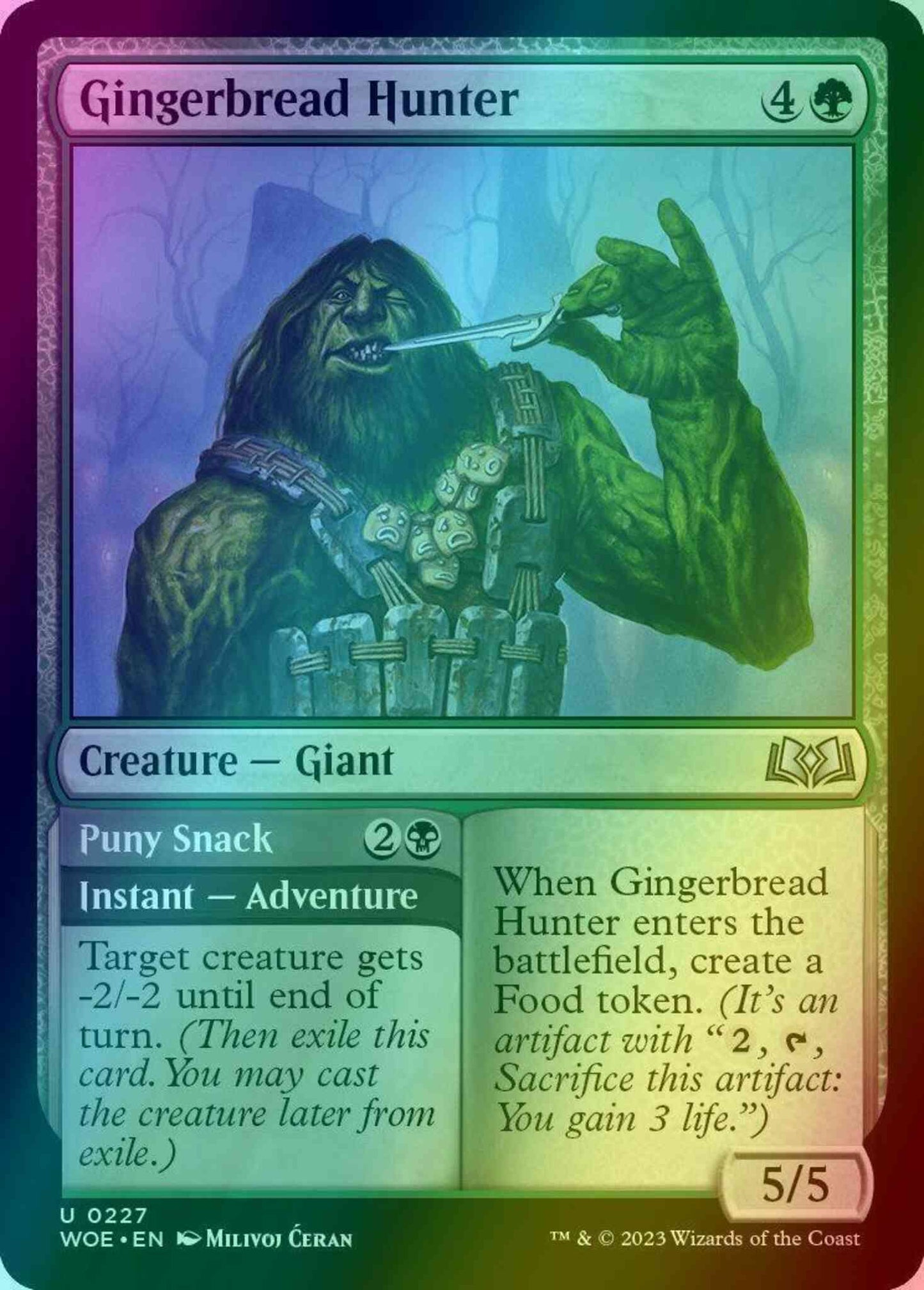 Gingerbread Hunter // Puny Snack [227] [Wilds of Eldraine] [Foil]