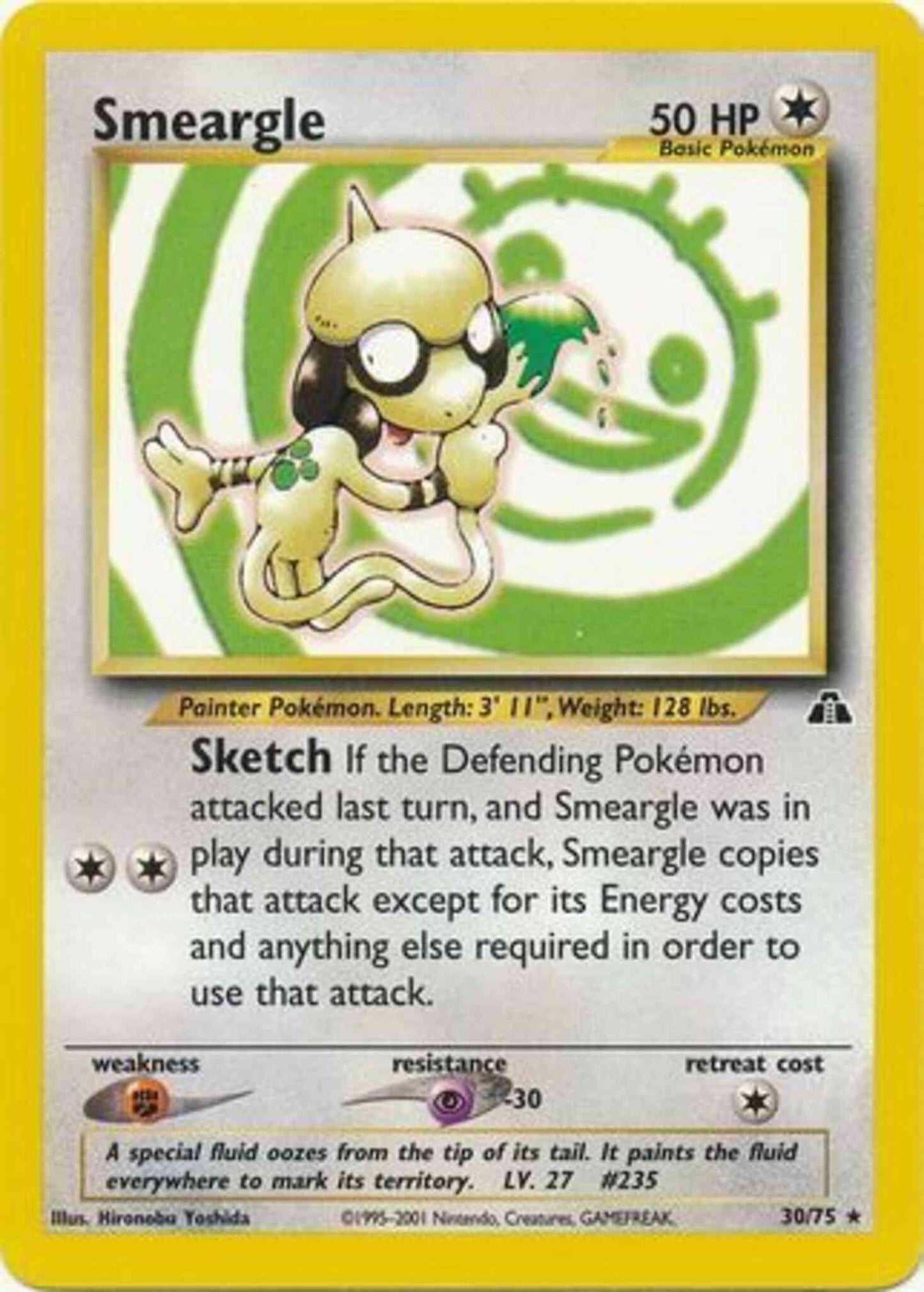 Smeargle - 30/75 - Rare - Unlimited [neo2U-30] [Non-Holo]