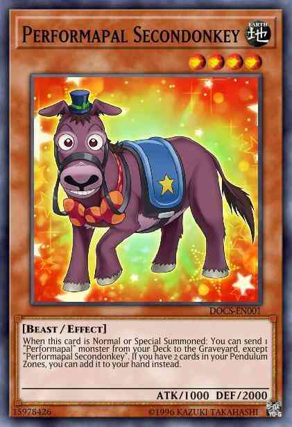 Performapal Secondonkey - YS16-EN012 - Common - 1st Edition