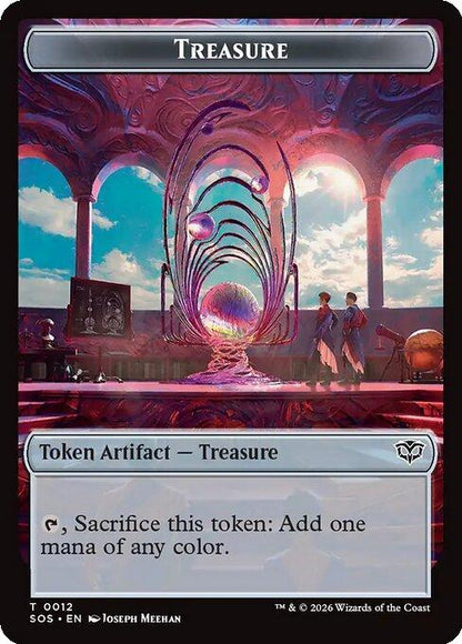 Elemental Token (20) // Treasure Token (12) [Secrets of Strixhaven: Commander: Tokens] [Non-Foil]