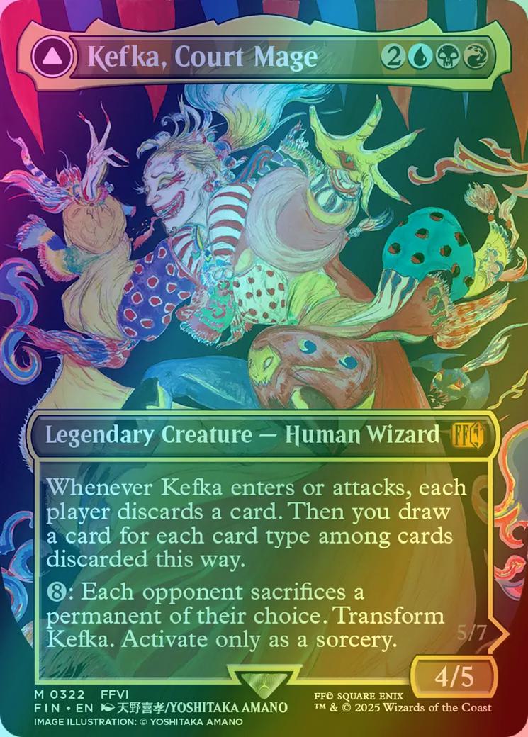 Kefka, Court Mage // Kefka, Ruler of Ruin [322] [Borderless] [FINAL FANTASY] [Foil]
