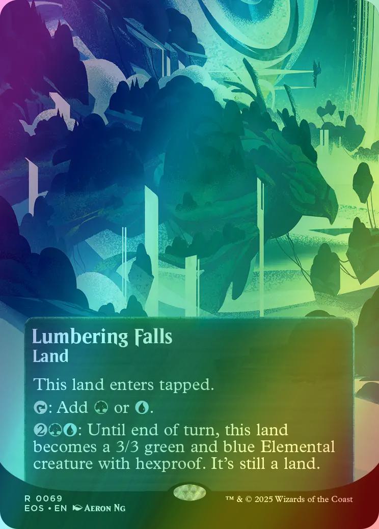 Lumbering Falls [69] [Borderless] [Poster] [Edge of Eternities: Stellar Sights] [Foil]
