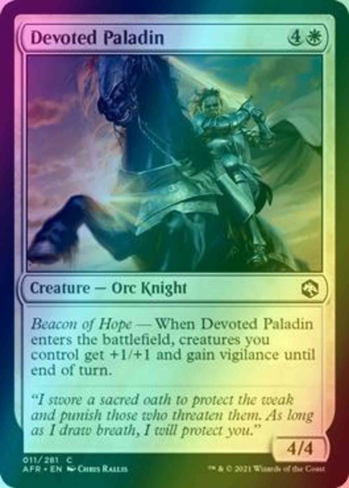 Devoted Paladin [11] [Adventures in the Forgotten Realms] [Foil]