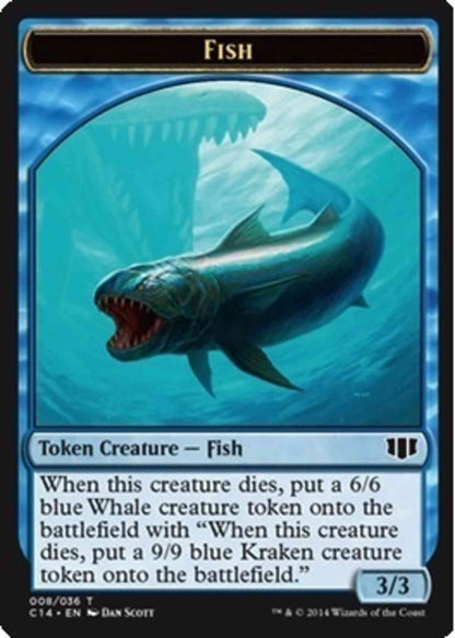Fish Token (08) // Zombie Token (11) [Commander 2014 Tokens] [Non-Foil]