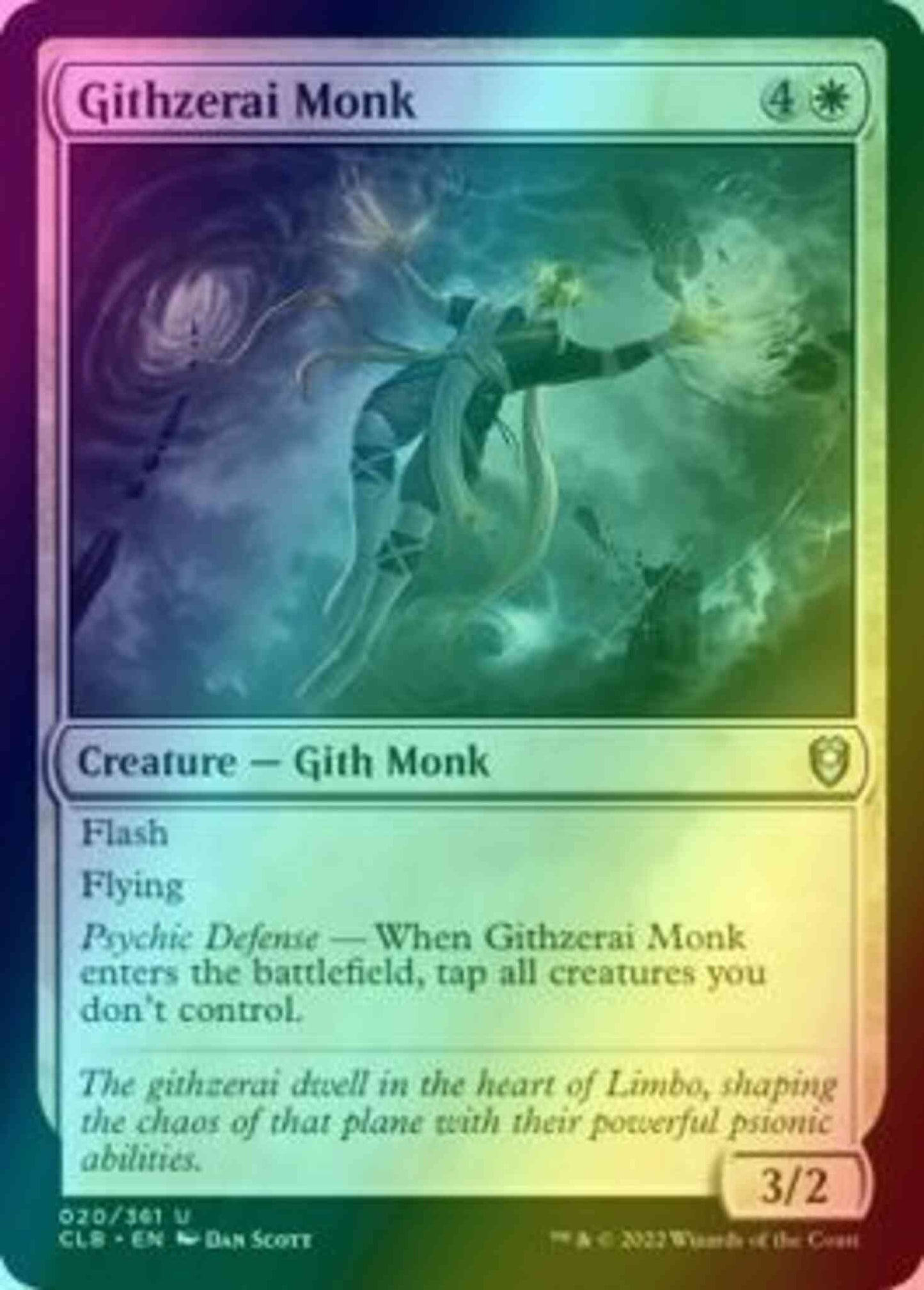 Githzerai Monk [20] [Commander Legends: Battle for Baldur's Gate] [Foil]