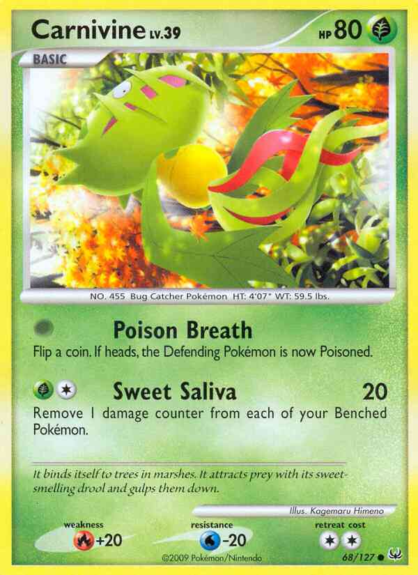 Carnivine - 68/127 - Common [pl1-68] [Reverse Holo]