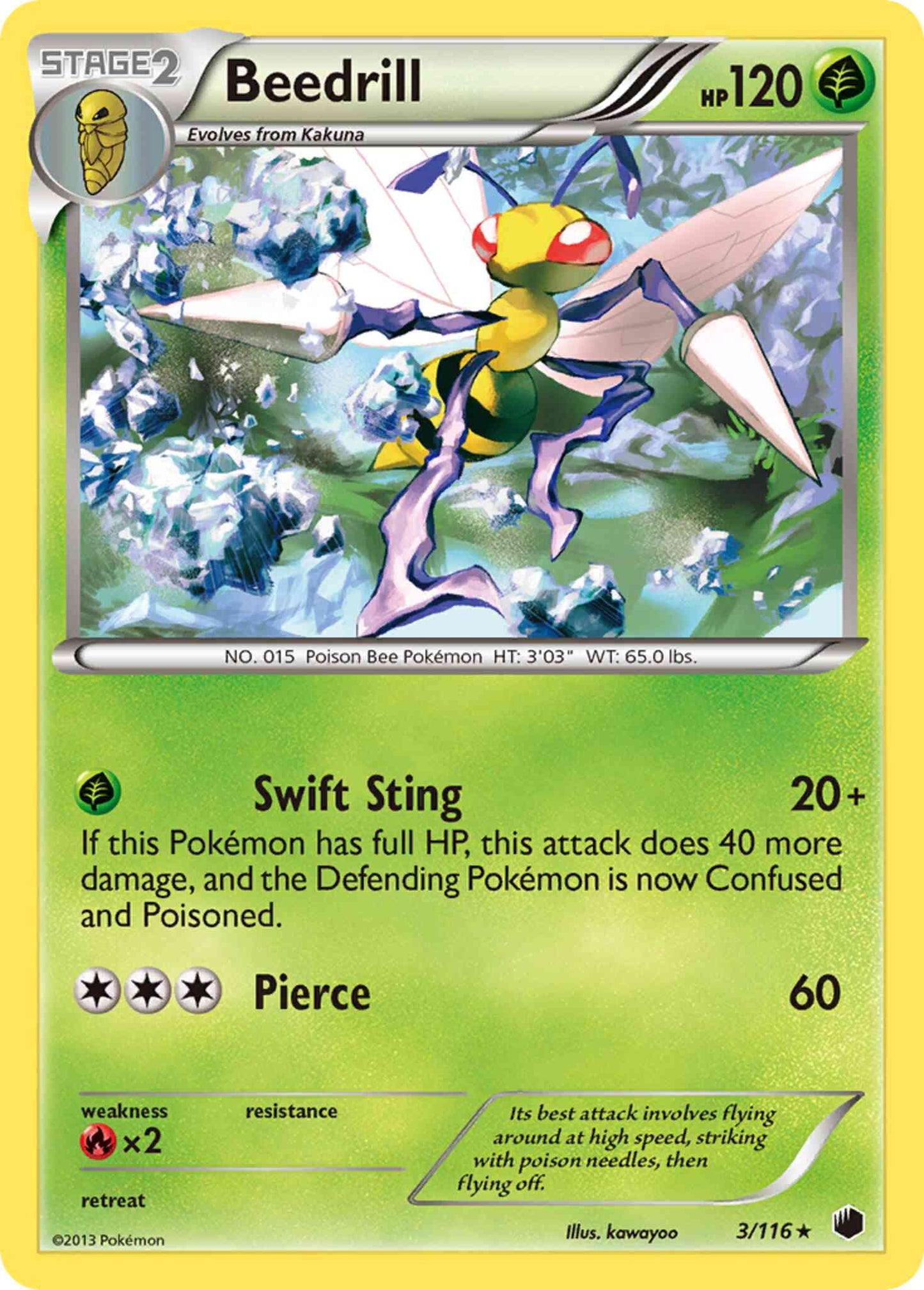 Beedrill - 3/116 - Rare [bw9-3] [Non-Holo]