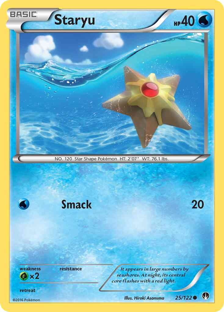 Staryu - 25/122 - Common [xy9-25] [Reverse Holo]