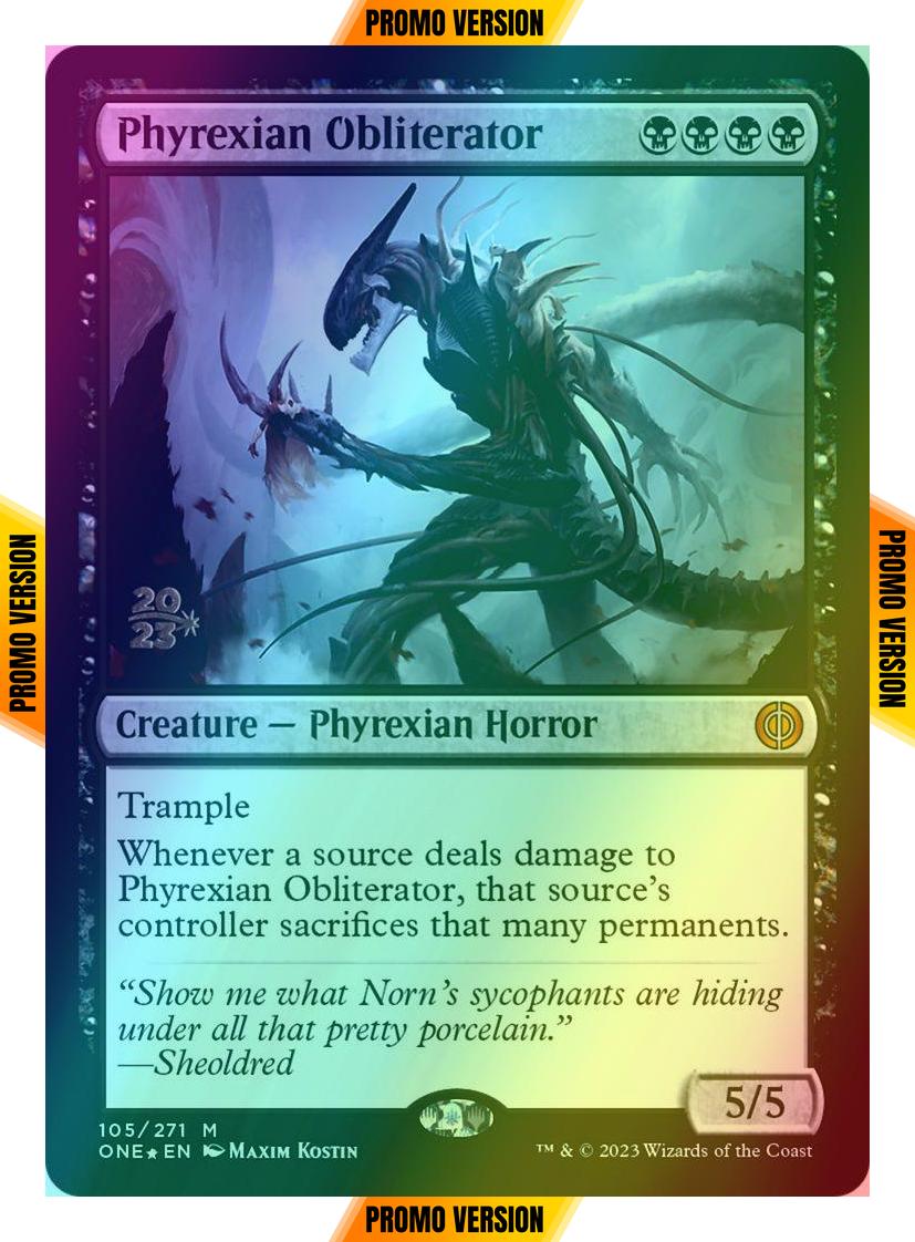 Phyrexian Obliterator [105s] [Prerelease] [Phyrexia: All Will Be One: Promos] [Foil]