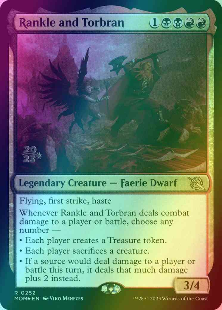 Rankle and Torbran [252s] [Prerelease] [March of the Machine: Promos] [Foil]