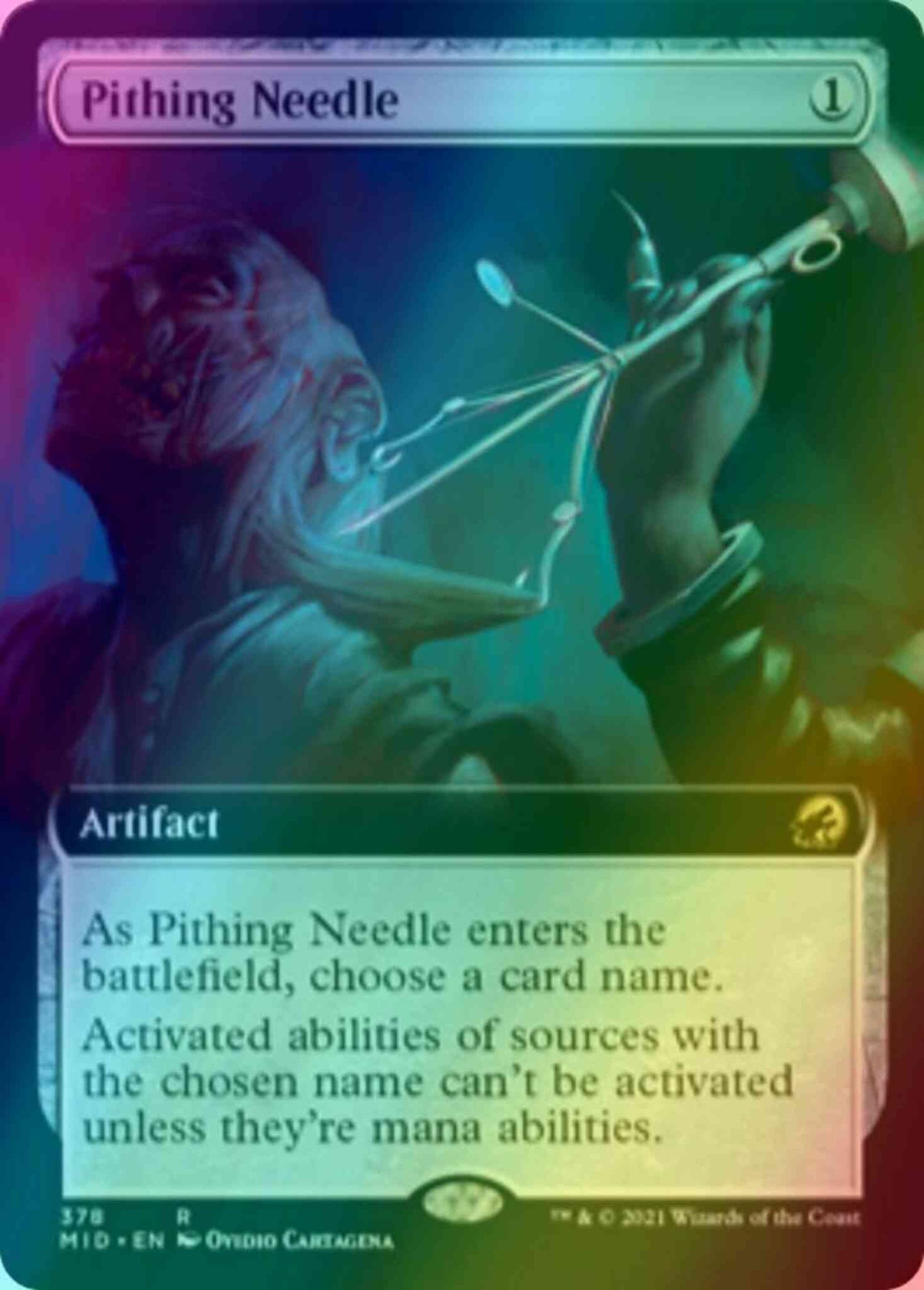 Pithing Needle [378] [Extended Art] [Innistrad: Midnight Hunt] [Foil]