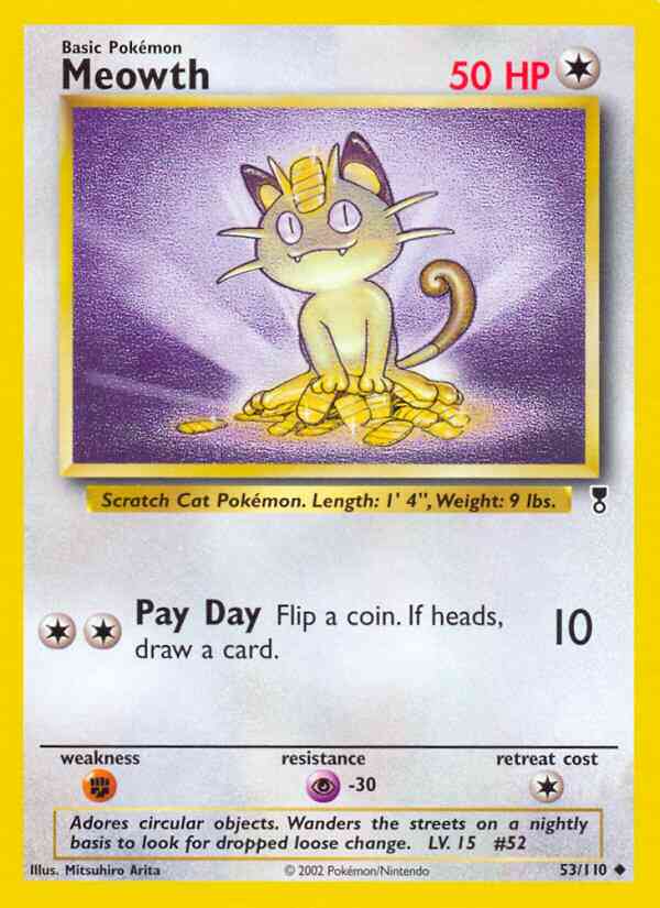 Meowth - 53/110 - Uncommon [base6-53] [Reverse Holo]