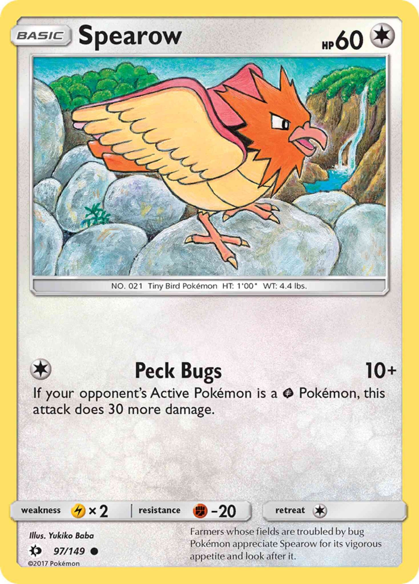 Spearow - 97/149 - Common [sm1-97] [Reverse Holo]