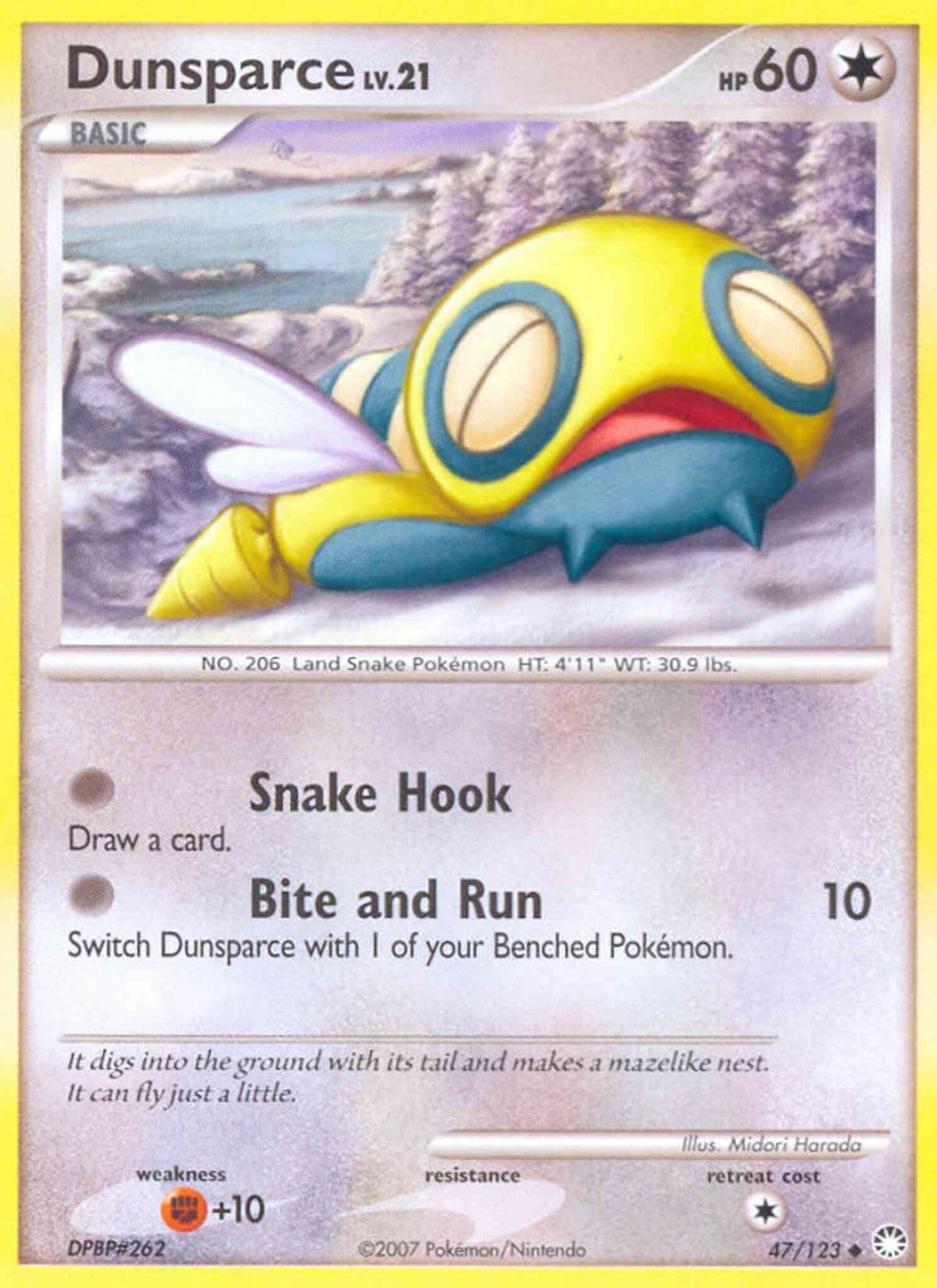 Dunsparce - 47/123 - Uncommon [dp2-47] [Reverse Holo]