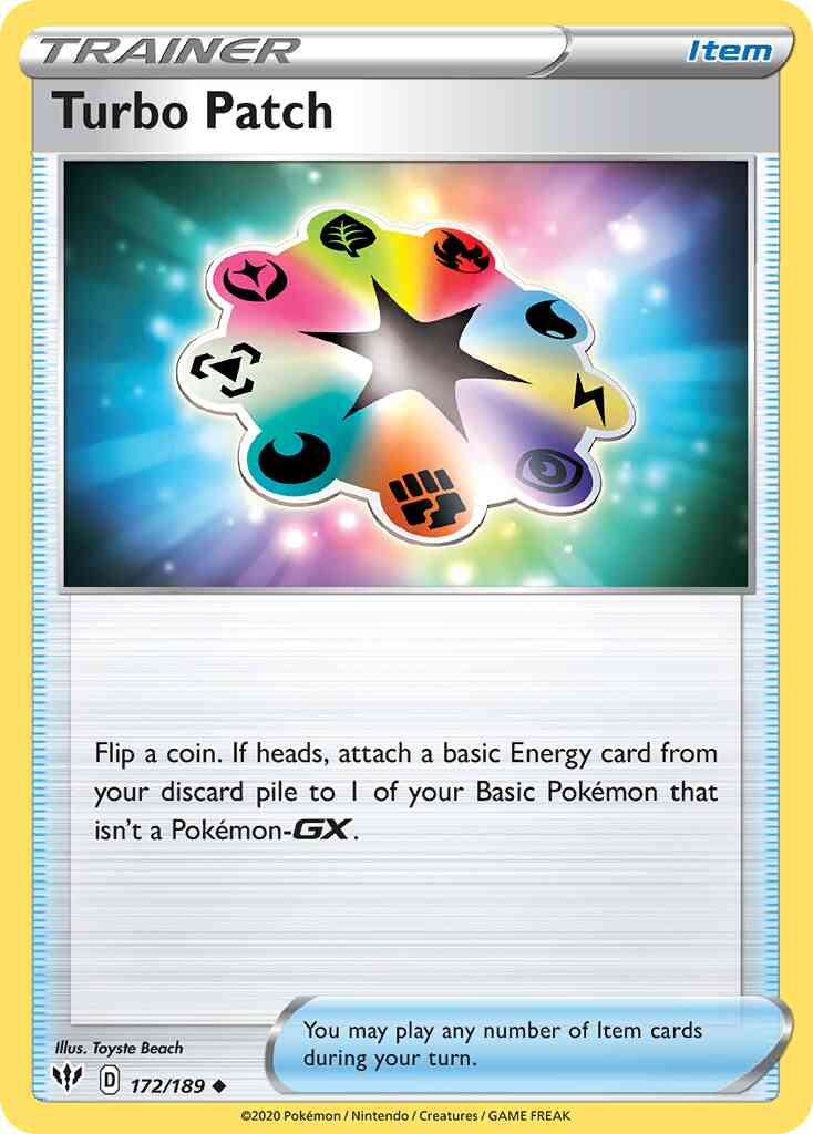 Turbo Patch - 172/189 - Uncommon [swsh3-172] [Reverse Holo]