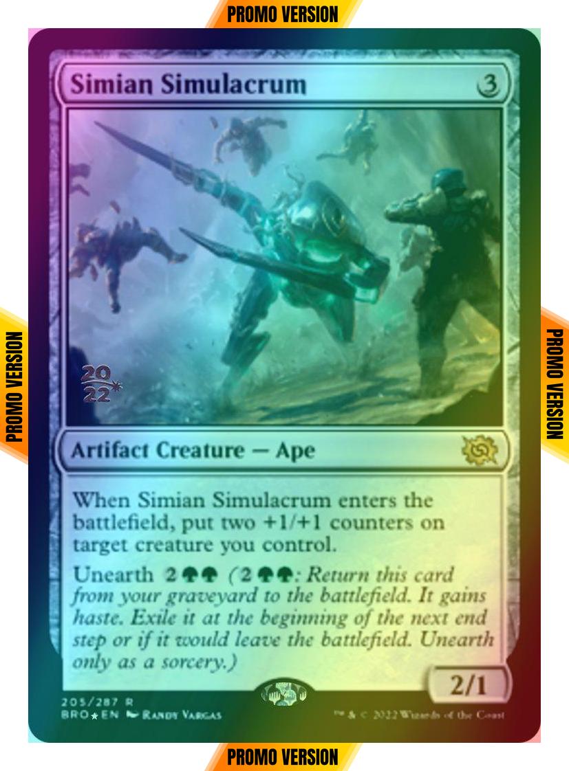 Simian Simulacrum [205s] [Prerelease] [The Brothers' War: Promos] [Foil]