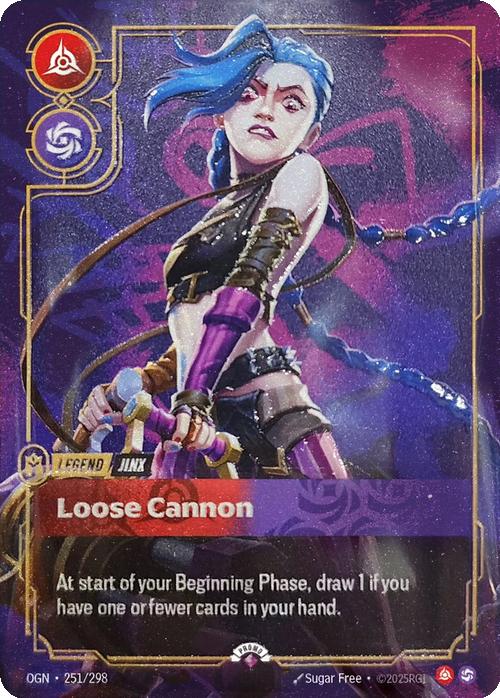 Loose Cannon (Jinx) (Metal) (Prize Wall) - 251/298 [Riftbound Organized Play Promotional Cards] [Non-Foil]