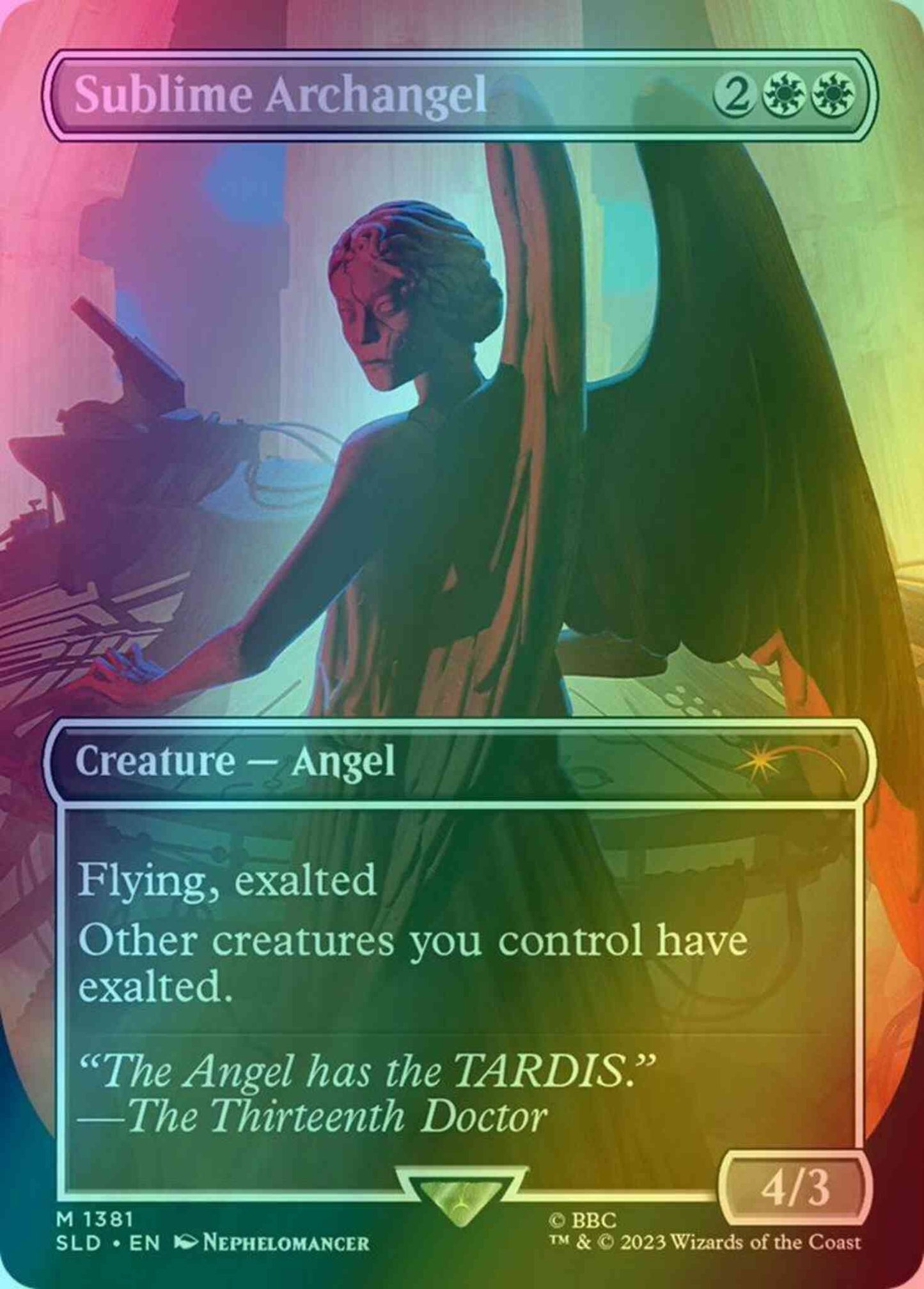 Sublime Archangel [1381] [Borderless] [Doctor Who: Weeping Angels] [Secret Lair Drop] [Foil]