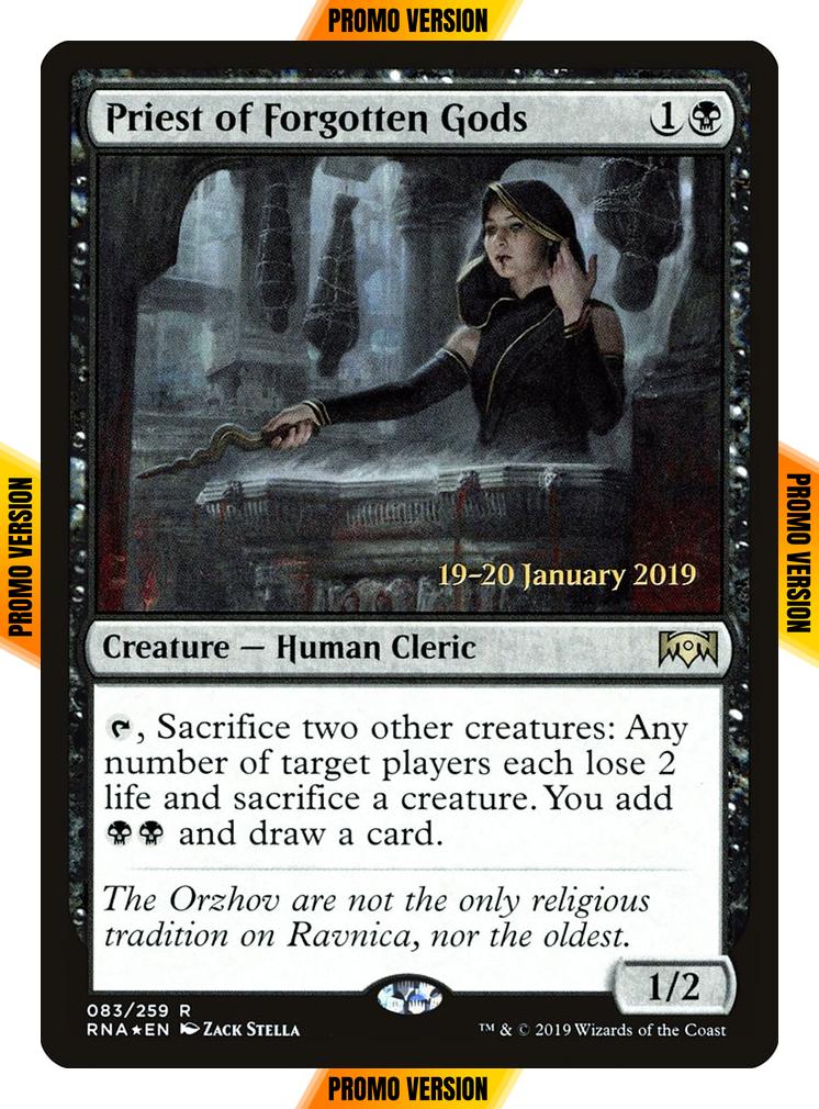 Priest of Forgotten Gods [83s] [Ravnica Allegiance Promos] [Foil]