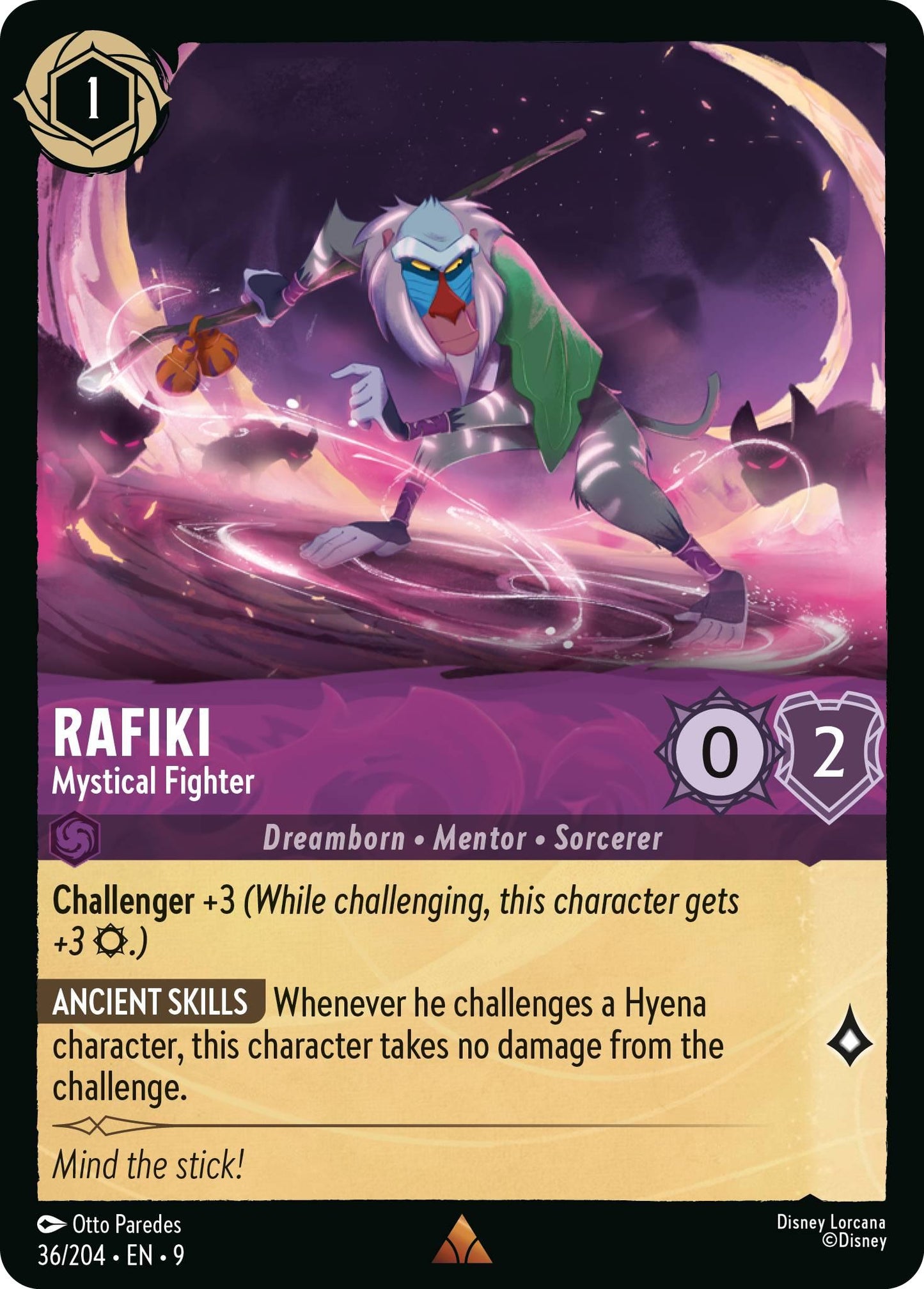 Rafiki - Mystical Fighter - 36/204 [Fabled] [Non-Foil]