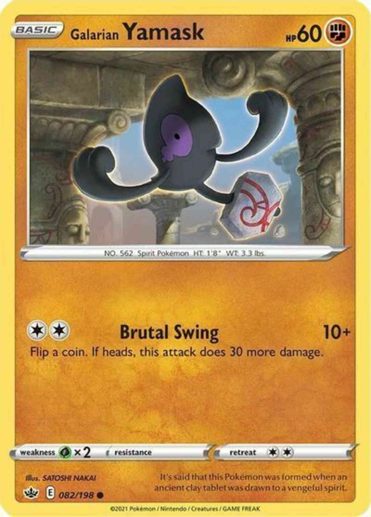 Galarian Yamask - 082/198 - Common [swsh6-082] [Reverse Holo]