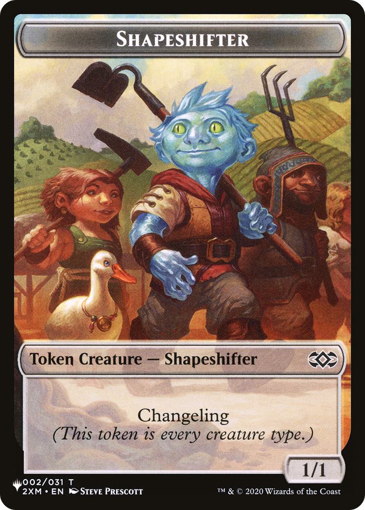 Dog Token (01) // Shapeshifter Token (02) [MKM/2XM Set Symbol] [The List: Tokens] [Non-Foil]
