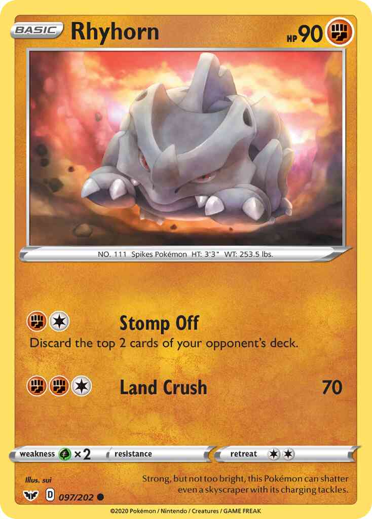 Rhyhorn - 097/202 - Common [swsh1-097] [Non-Holo]
