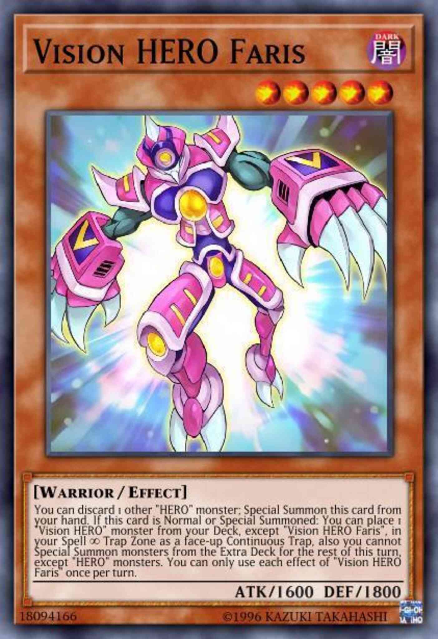 Vision HERO Faris - BLHR-EN010 - Secret Rare - 1st Edition