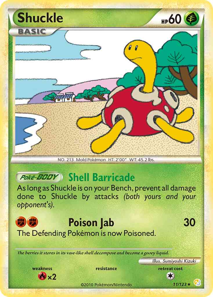 Shuckle - 11/123 - Rare Holo [hgss1-11] [Holo]