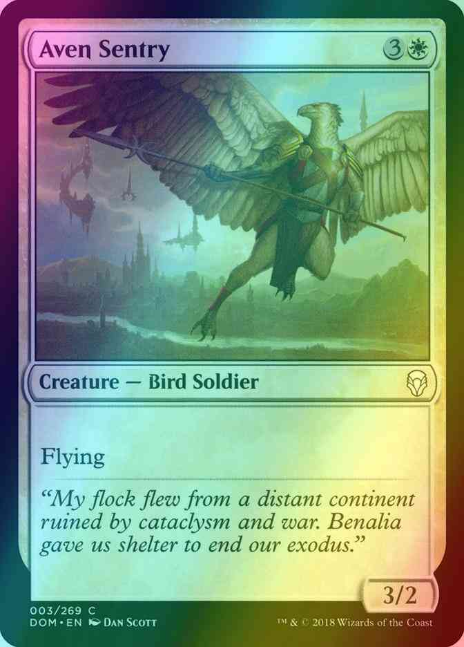 Aven Sentry [3] [Dominaria] [Foil]