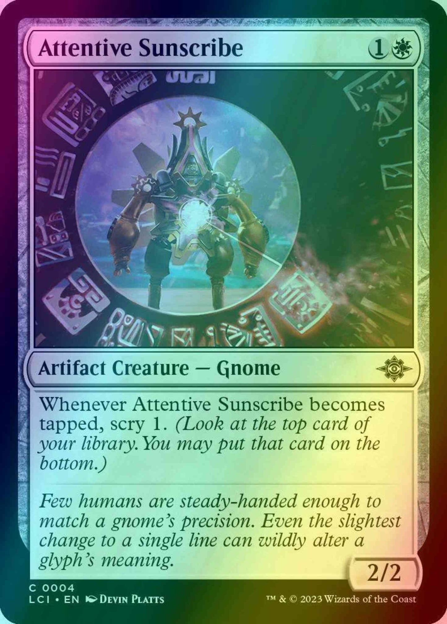 Attentive Sunscribe [4] [The Lost Caverns of Ixalan] [Foil]