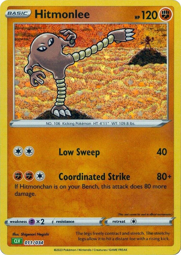 Hitmonlee - 011/034 - Promo - CLV [tcgc-CLV011] [Holo]