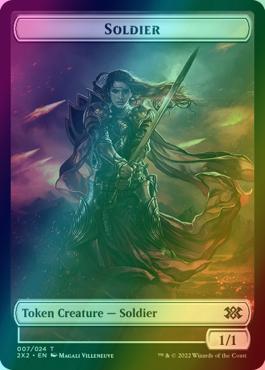 Elemental Token (13) // Soldier Token (07) [Double Masters 2022: Tokens] [Foil]