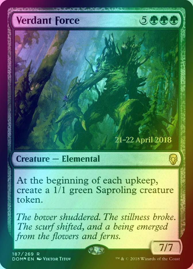 Verdant Force [187s] [Dominaria Promos] [Foil]