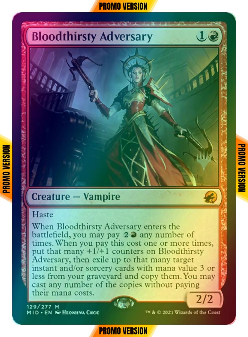 Bloodthirsty Adversary [Promo Pack] [129p] [Innistrad: Midnight Hunt Promos] [Foil]