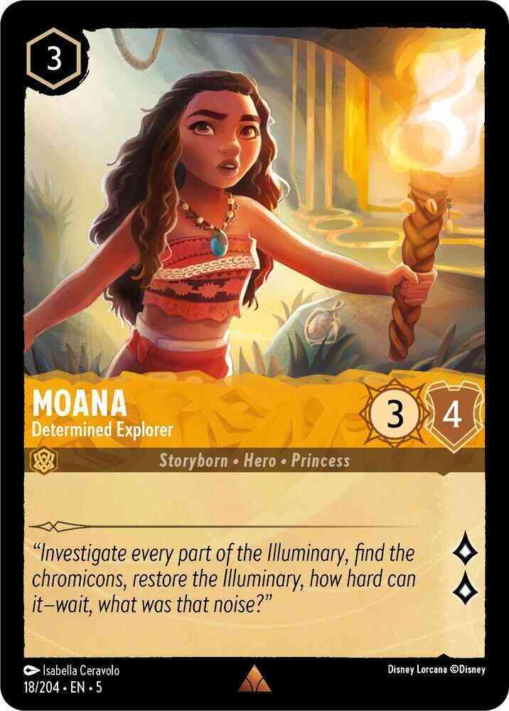 Moana - Determined Explorer - 18/204 [Shimmering Skies] [Non-Foil]