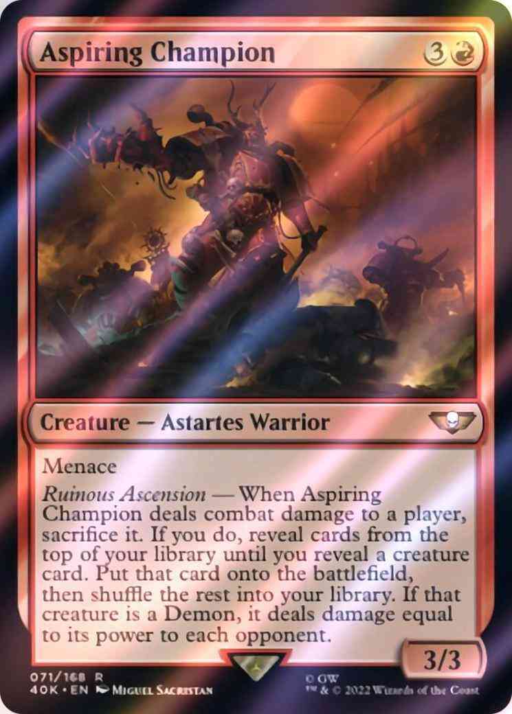 Aspiring Champion [71] [Universes Beyond: Warhammer 40,000] [Surge Foil]