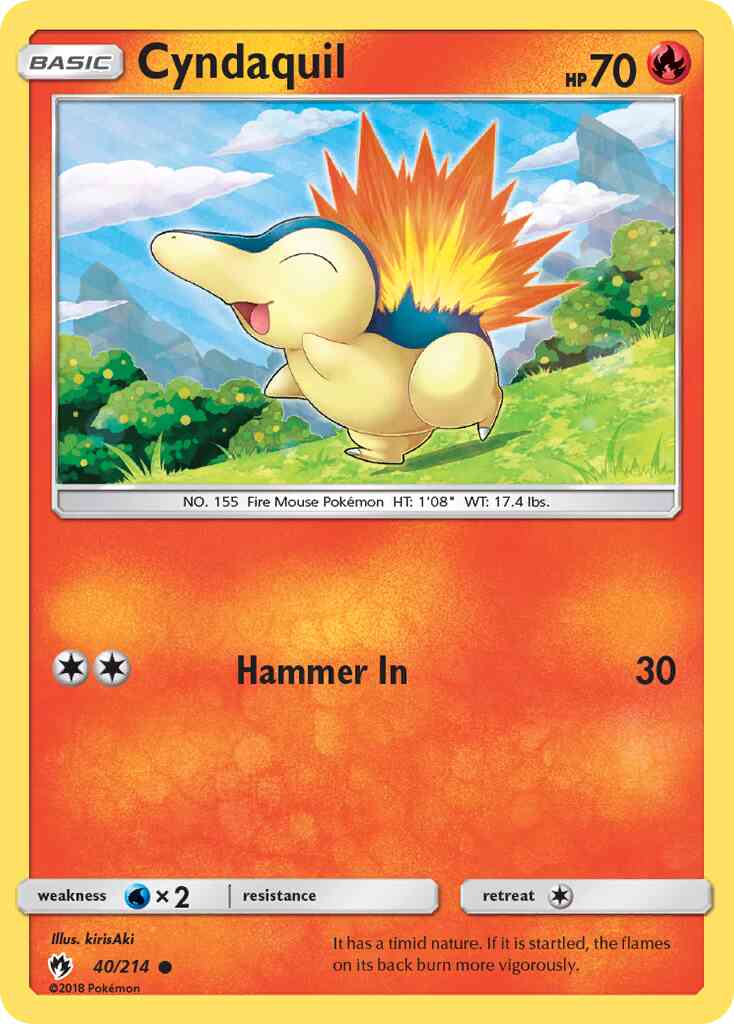 Cyndaquil - 40/214 - Common [sm8-40] [Non-Holo]