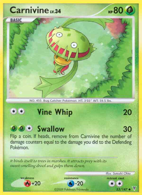Carnivine - 53/147 - Uncommon [pl3-53] [Reverse Holo]