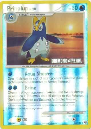 Prinplup - 58/130 - Promo [Burger King] [DP1MSP-58] [Reverse Holo]