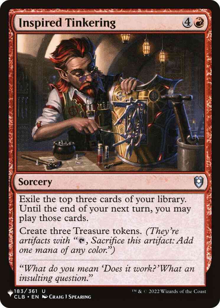 Inspired Tinkering [CLB-183] [The List] [Non-Foil]