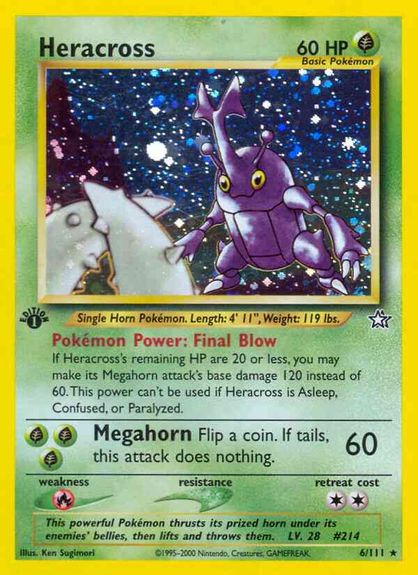 Heracross - 6/111 - Rare - 1st Edition [neo1-6] [Holo]
