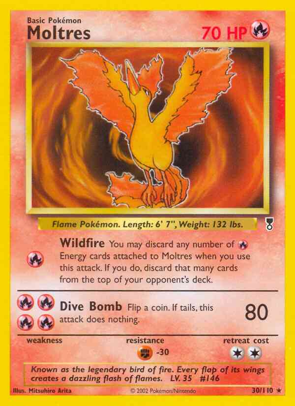 Moltres - 30/110 - Rare [base6-30] [Non-Holo]