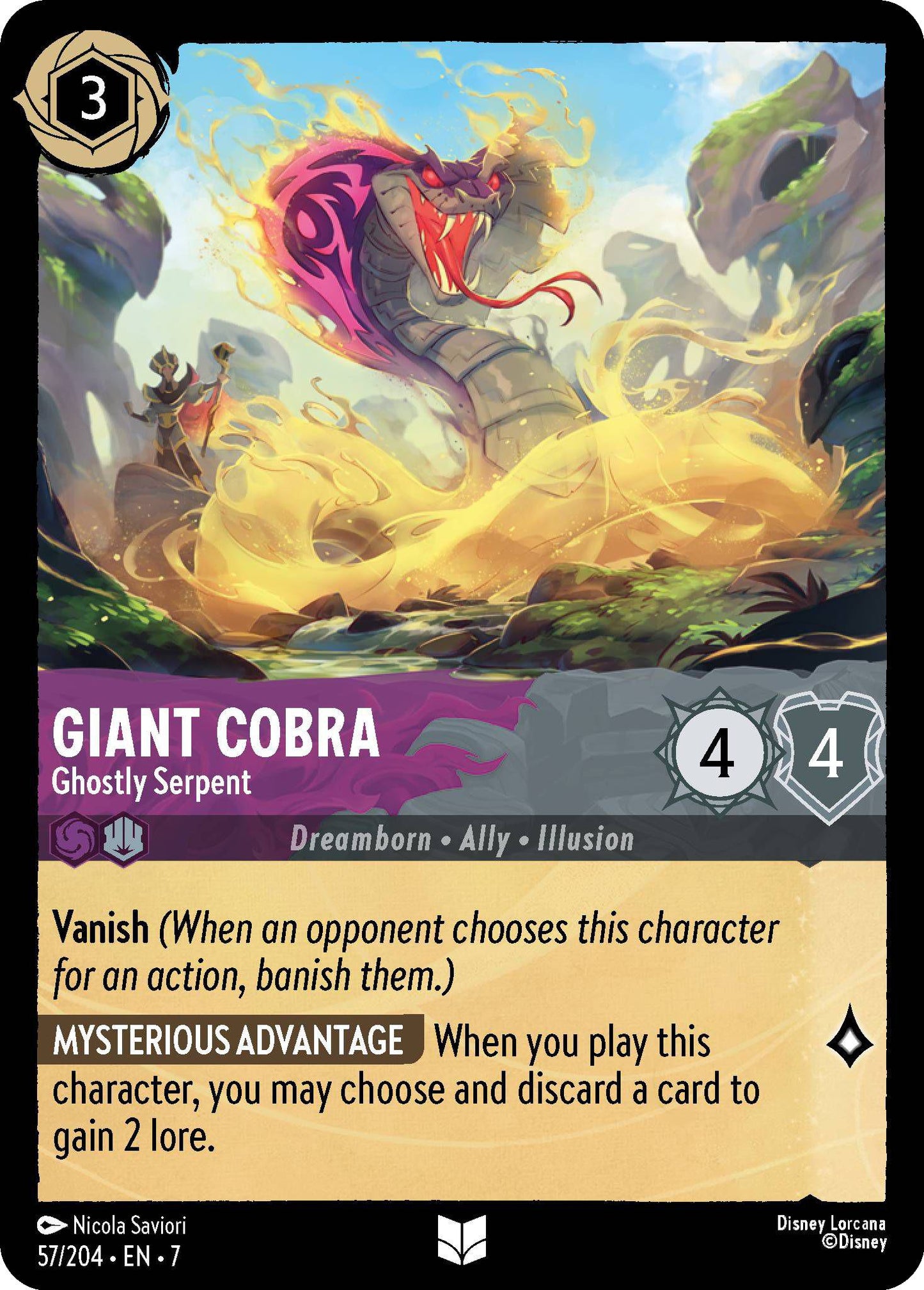 Giant Cobra - Ghostly Serpent - 57/204 [Archazia's Island] [Non-Foil]
