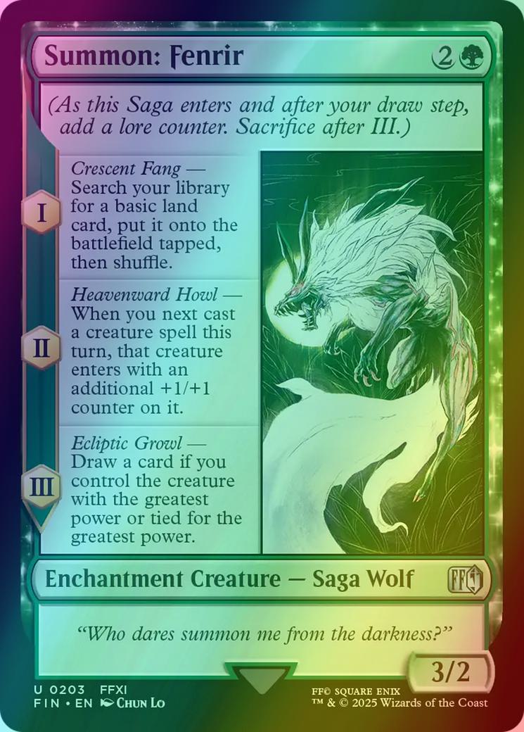 Summon: Fenrir [203] [FINAL FANTASY] [Foil]