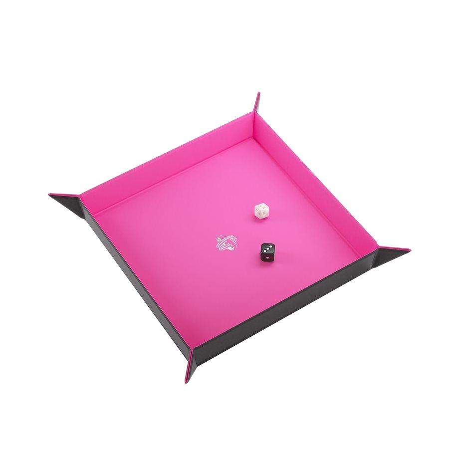 Magnetic Dice Tray - Square - Black & Pink