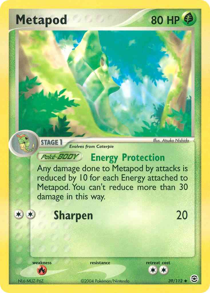 Metapod - 39/112 - Uncommon [ex6-39] [Non-Holo]
