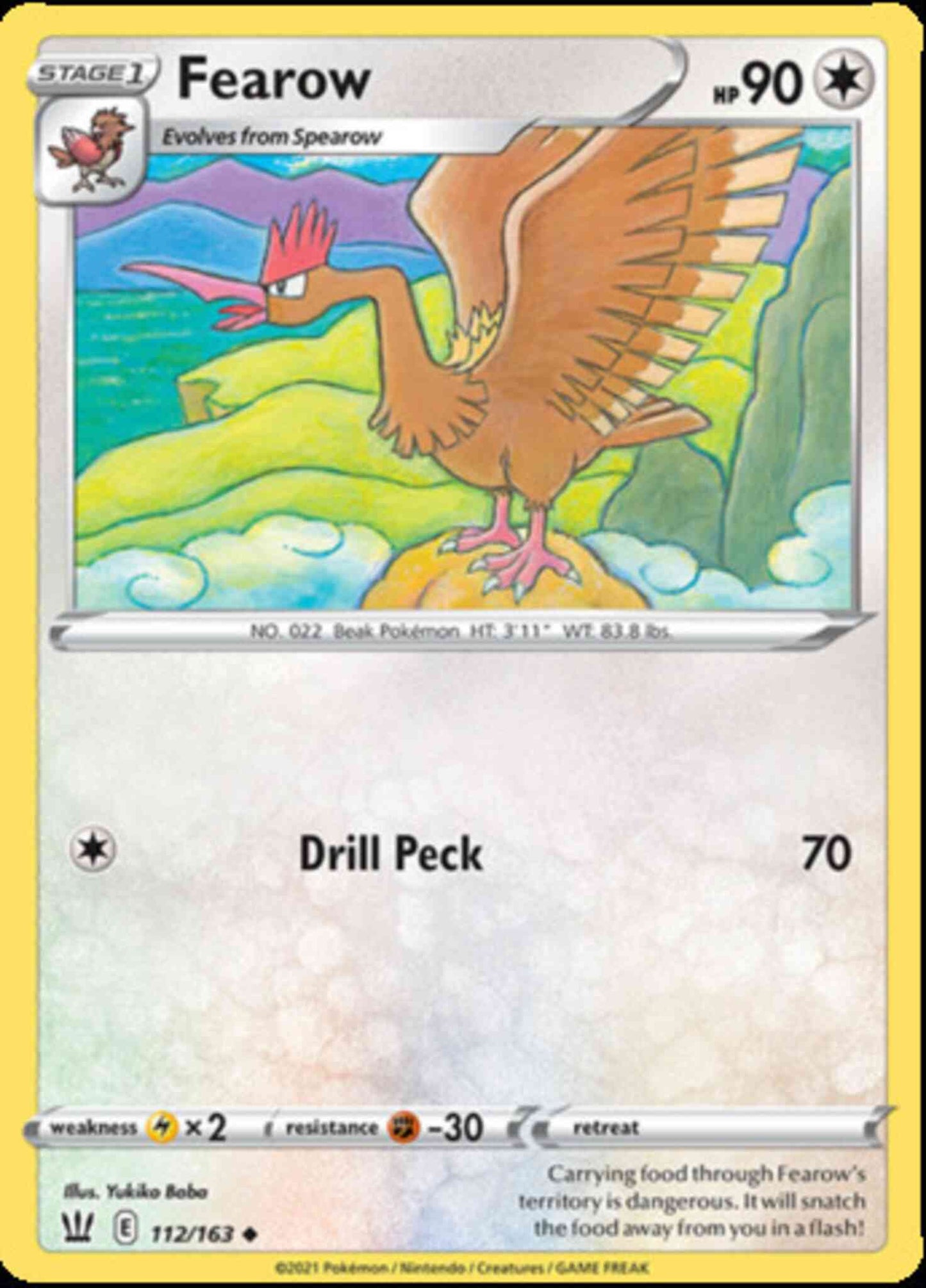 Fearow - 112/163 - Uncommon [swsh5-112] [Non-Holo]