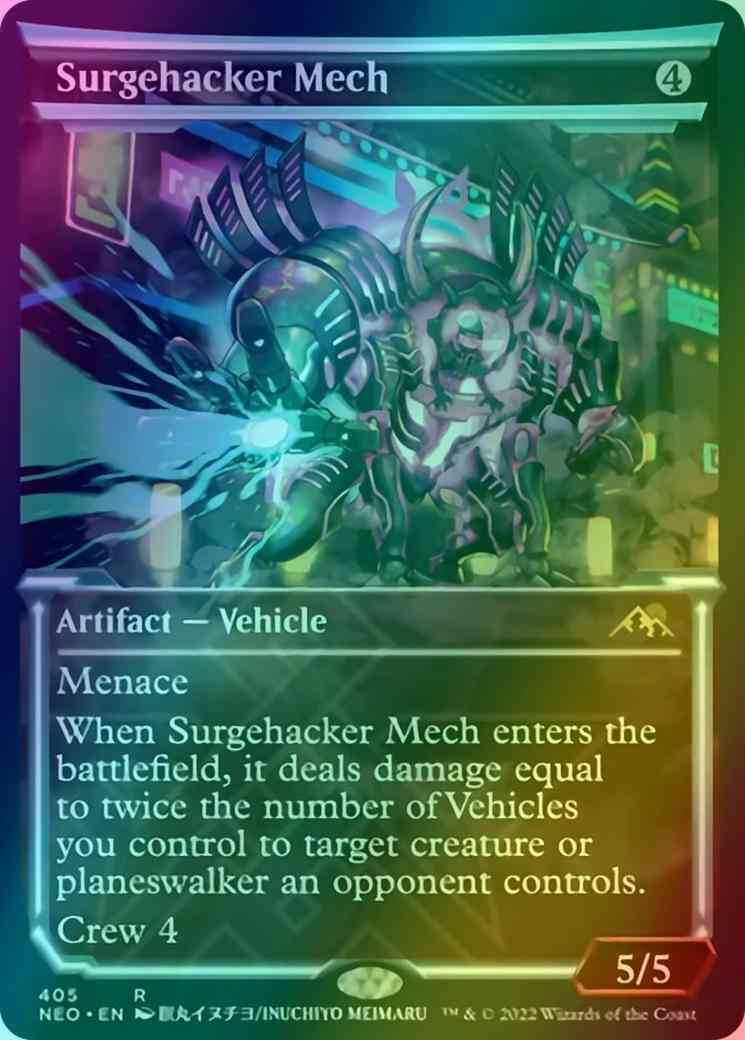 Surgehacker Mech [405] [Soft Glow Showcase] [Kamigawa: Neon Dynasty] [Foil]
