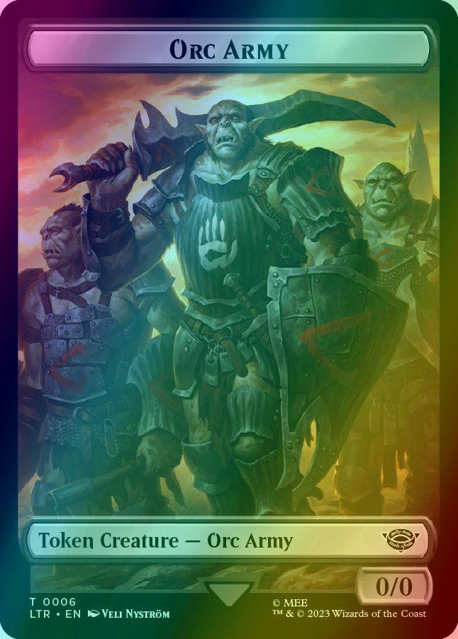 Food Token (11) // Orc Army Token (06) [The Lord of the Rings: Tales of Middle-earth: Tokens] [Foil]
